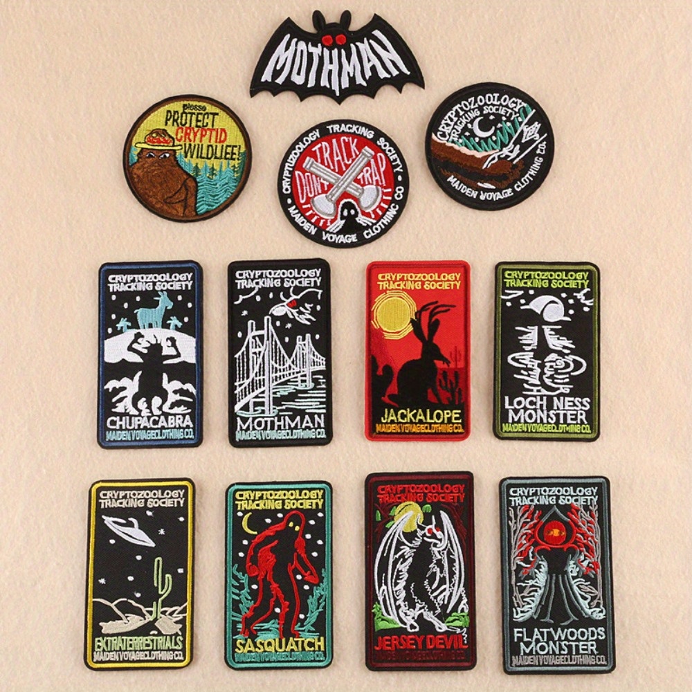 

12pcs Embroidered Iron-on Patches Set - , Mixed Colors For , Jeans, Bags & Crafts