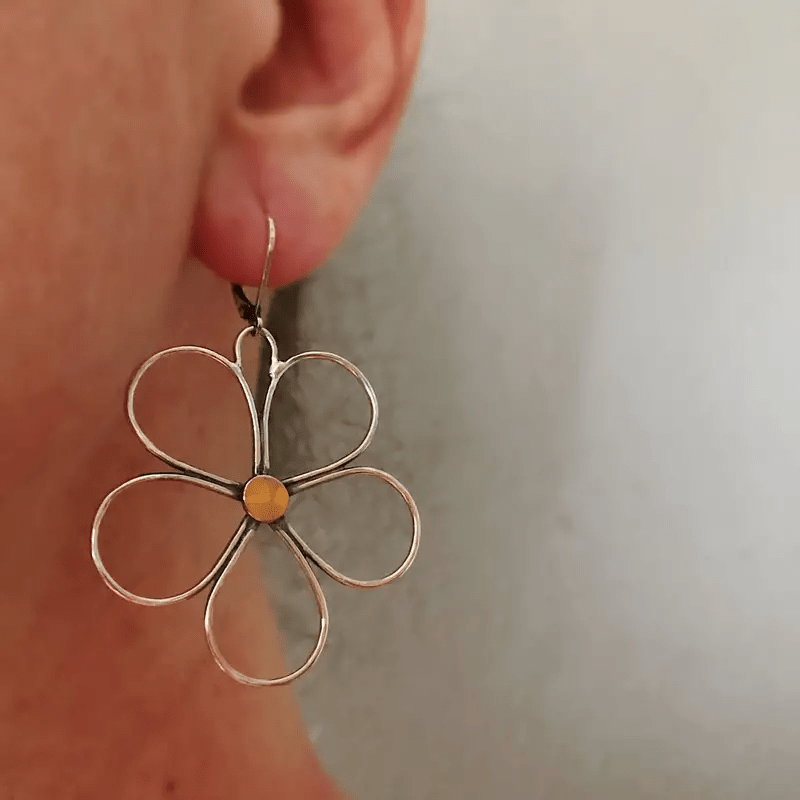 TEMU Vibrant Drop Earrings - Hollow , Lightweight, Hypoallergenic, Nickel-free Jewelry, And Summer Vacations