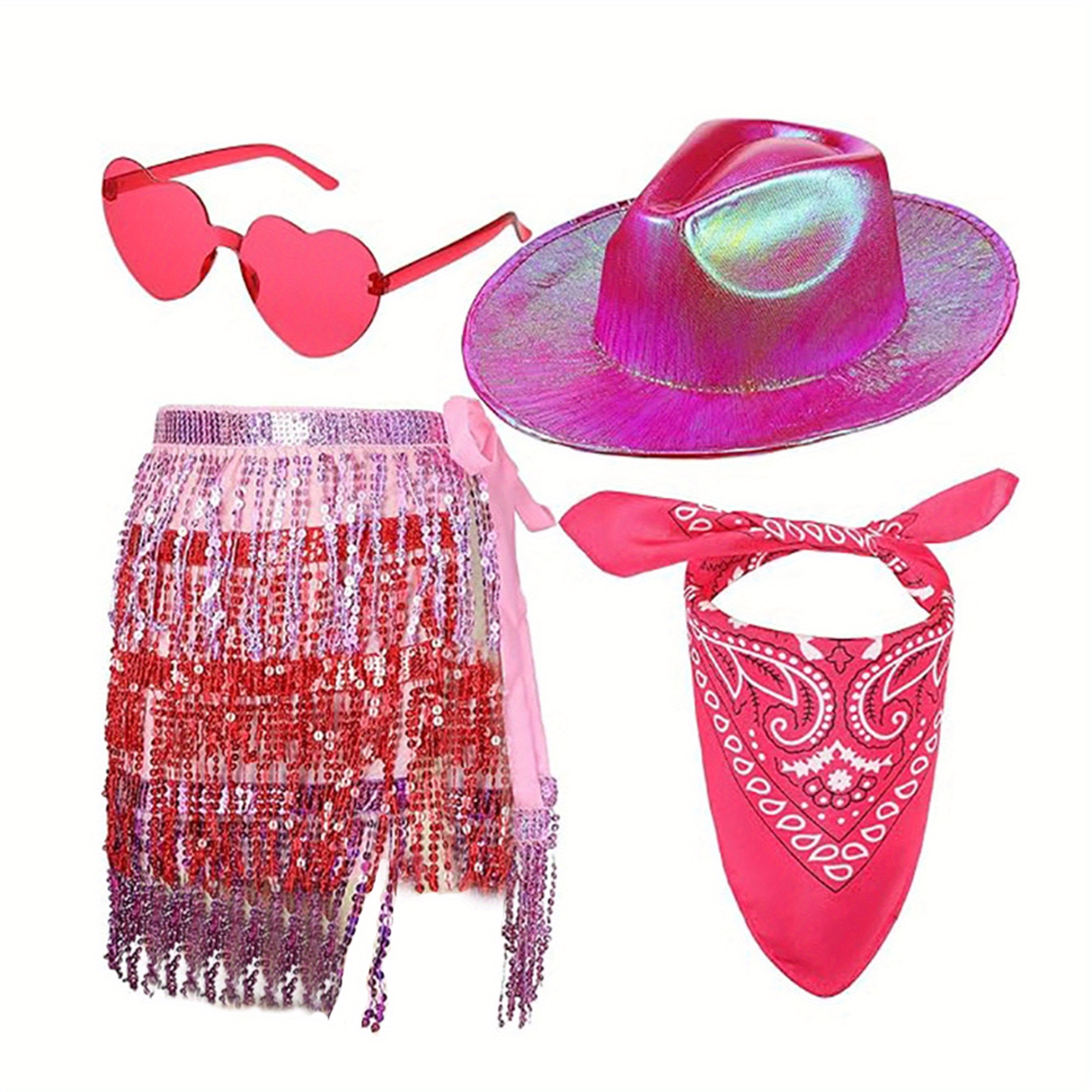 4pcs set western cowboy costume set including cowgirl hat - Temu