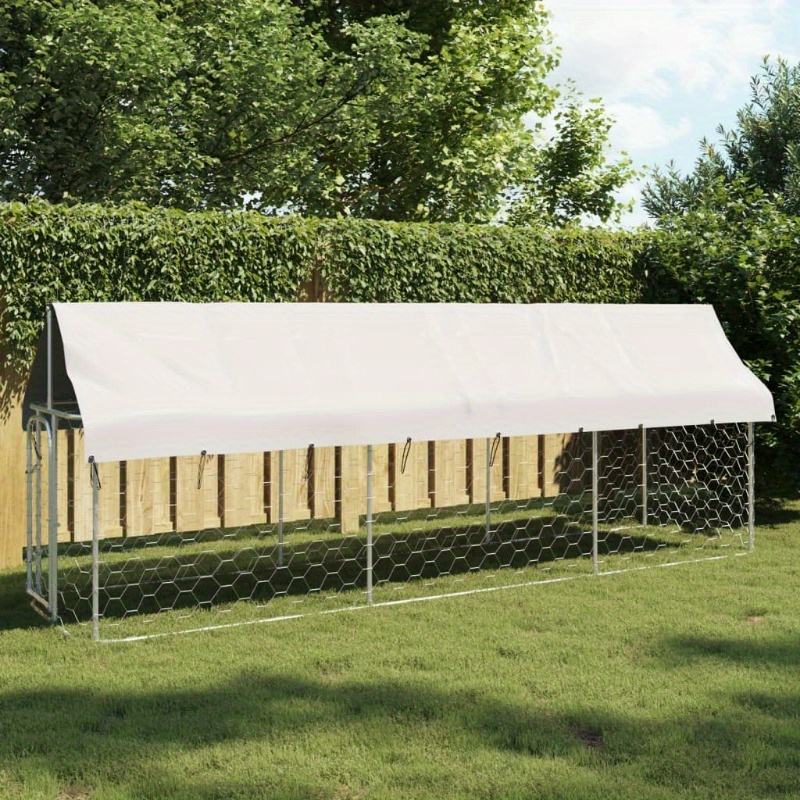 

Galvanized Steel Outdoor Dog House With Roof - 400x100x150 Cm, Durable And Sturdy Dog Kennel For Ultimate Protection And Comfort