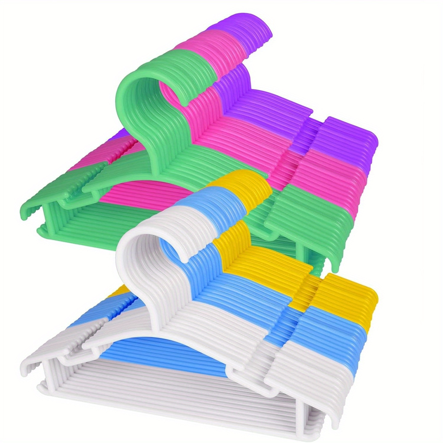 TEMU 100pack Baby Hangers Kids Hangers Childrens Hangers Child Hangers Plastic Toddler Infant Nursery Hangers Small Baby Clothes Hangers For Closet