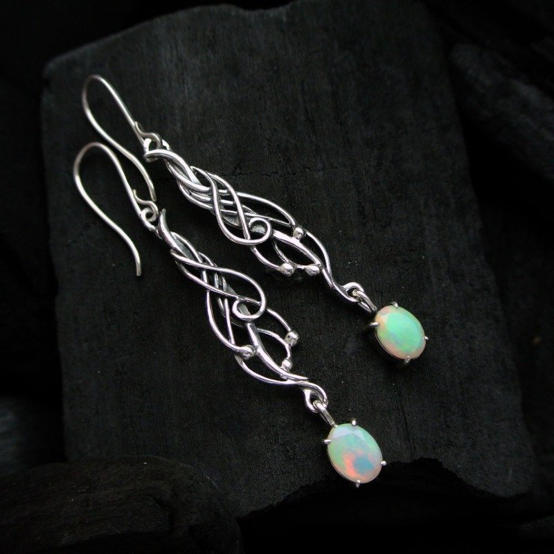 TEMU Beautiful Oval-shaped Drop Earrings - Stylish Bohemian Jewelry For Women, Ideal For Wedding Anniversaries Or Daily Use