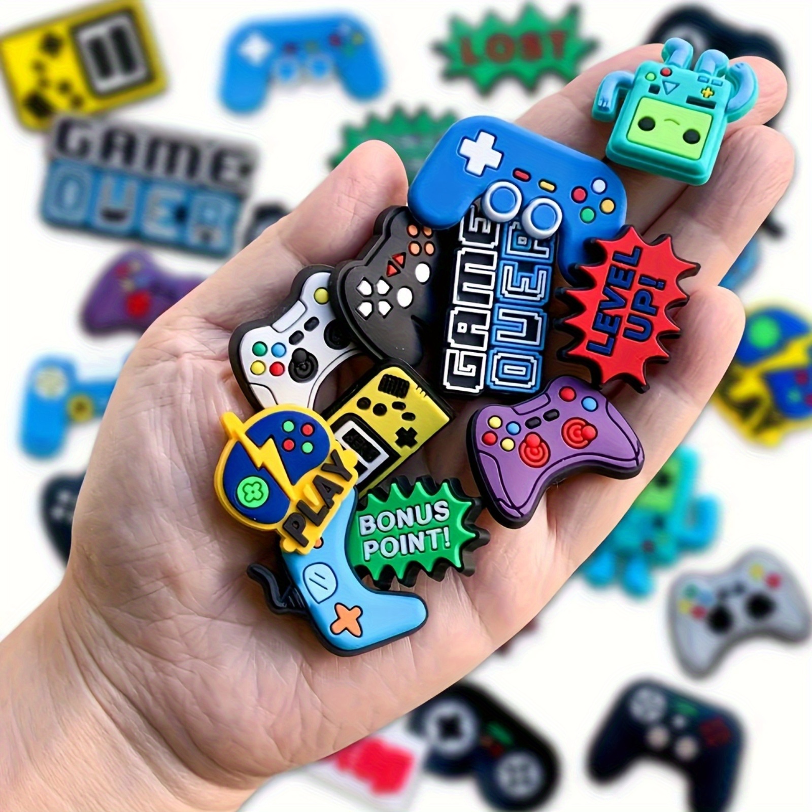 

18 Pieces Set Of Game-themed Shoe Charms: Durable Pvc Decorations For Your Garden Shoes - Perfect For Festive Occasions