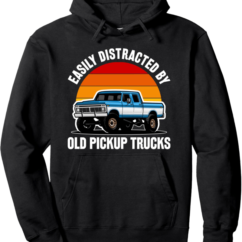 

By Old Pickup Trucks, Hooded Sweatshirt, Sweatshirt, Crew Neck Sweatshirt, , Breathable, Casual Hooded Sweatshirt, , Casual