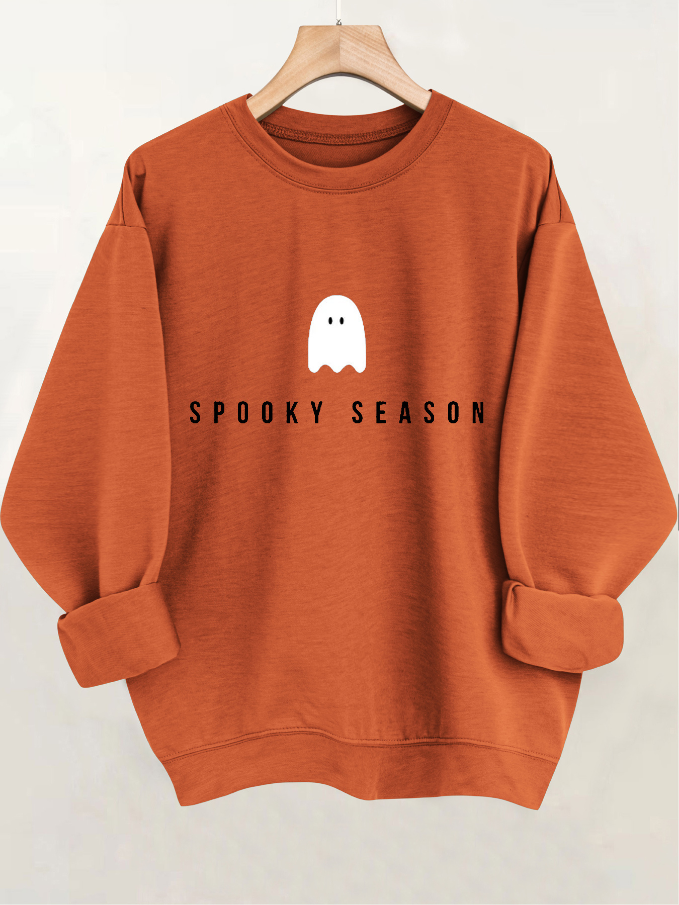 spooky season halloween graphic sweatshirt womens casual red