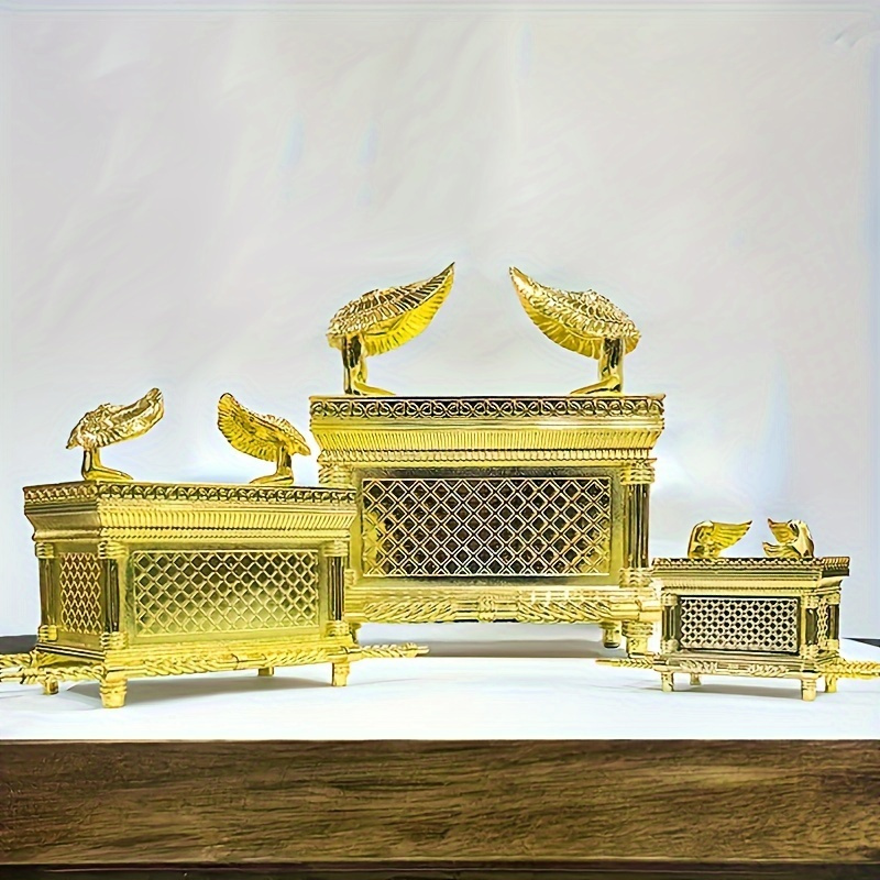 TEMU Handcrafted Gilded Statue Of Of The, Featuring The Ten, Staff And - Religious Decorative Small Boxes For Room Types, Suitable For Easter, Hanukkah And Thanksgiving, Collectible Ornament