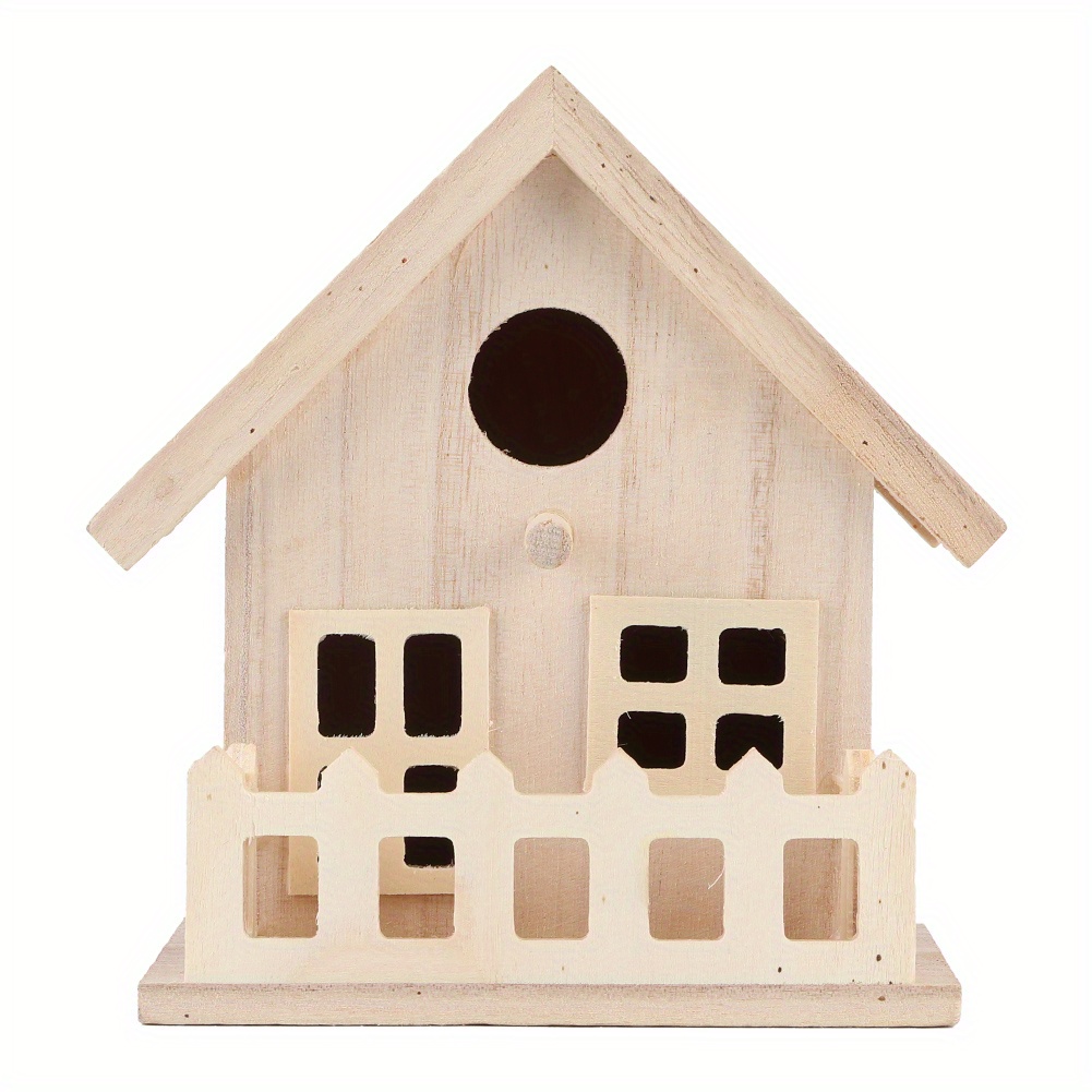 

Wooden Bird House Nests Outdoor Hanging Birds Parrots Resting Breeding Box Decoration