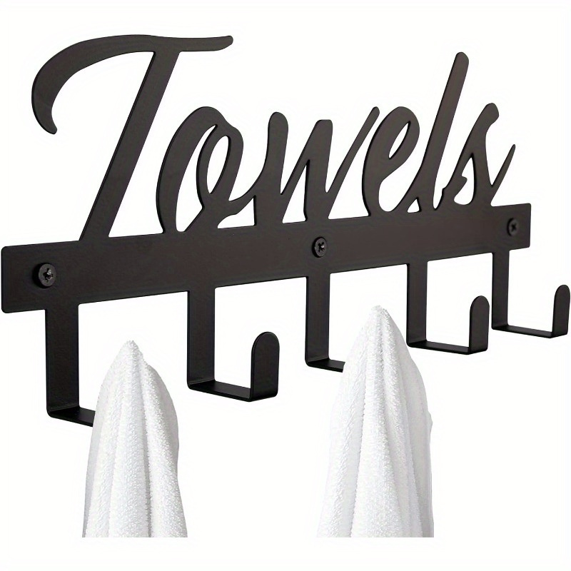 TEMU Bathroom Towel Rack For Wall Mount - Space Saving And Towel Holder Hooks - To Your Bathroom Decor