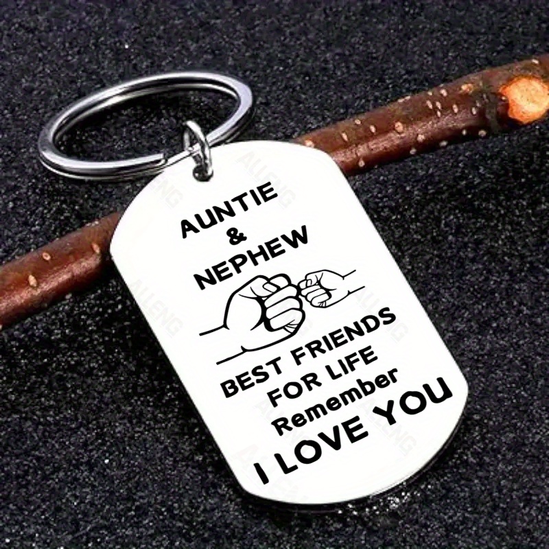 

Alleng Stainless Steel Auntie & Keychain - Engraved "best " Keyring, Mother's Day, Birthday Gift For Aunt, Nanny, Grandma From Daughter, Son, Granddaughter