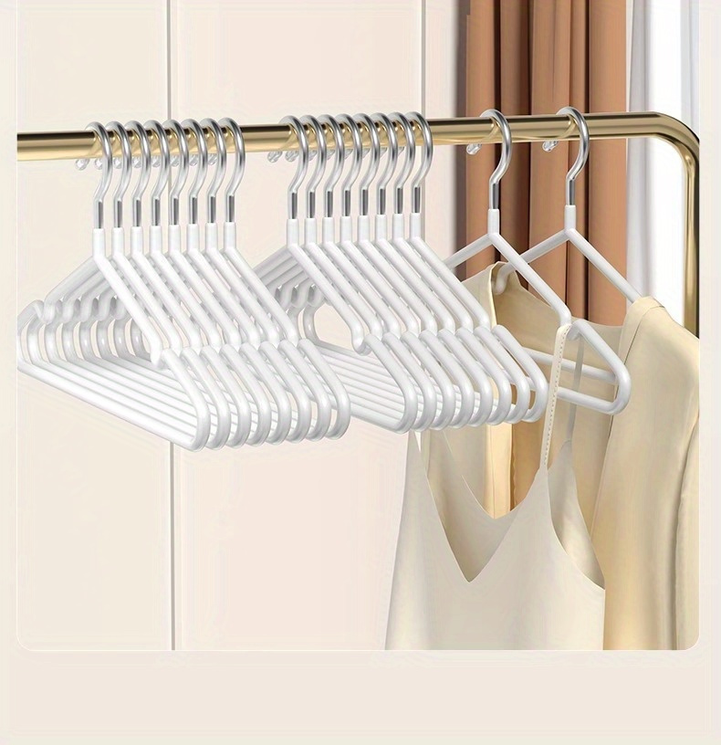 space saving velvet hangers in pink white non slip   for wardrobe organization and retail display details 13