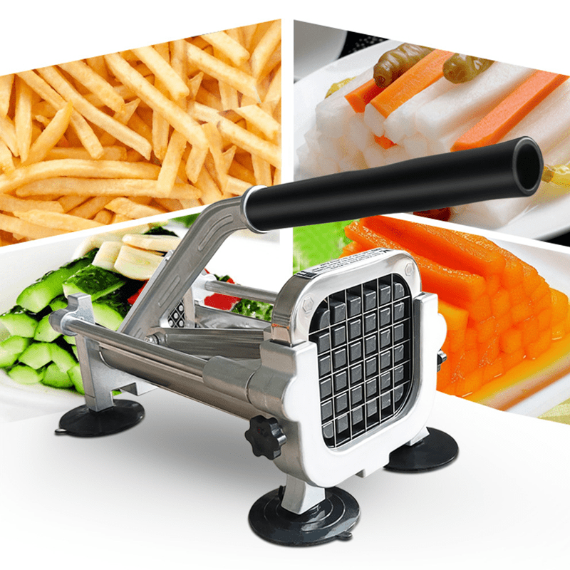 1pc stainless steel manual potato cutter 1 2   8 blade chip slicer for whole potatoes carrots   commercial kitchen gadget no electricity needed chip cutters details 5