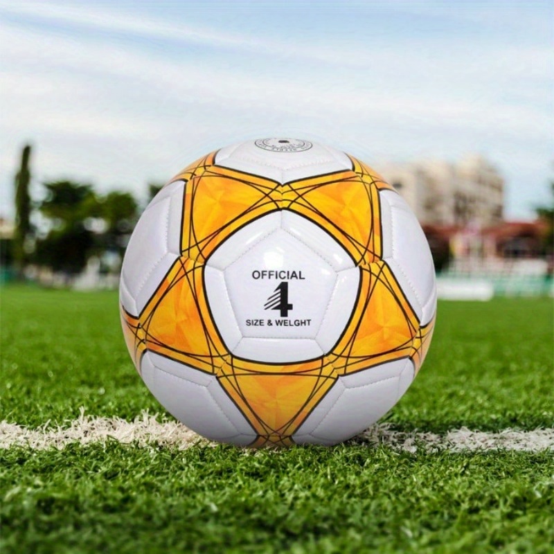 

Premium Pvc Soccer Ball Size 4 – Machine- For Durability, & – Unisex Adult Football, Ideal For Players Aged 14 & Up