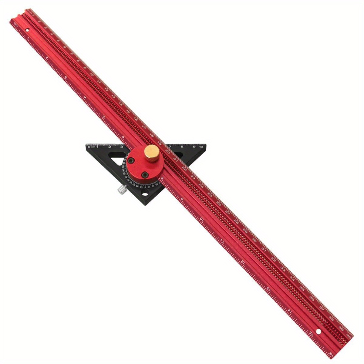 360 Degree Scribe Ruler -woodworking Square Precision T-type Hole Ruler Aluminum Slide Ruler - Carpenty Marking Gauge Layout