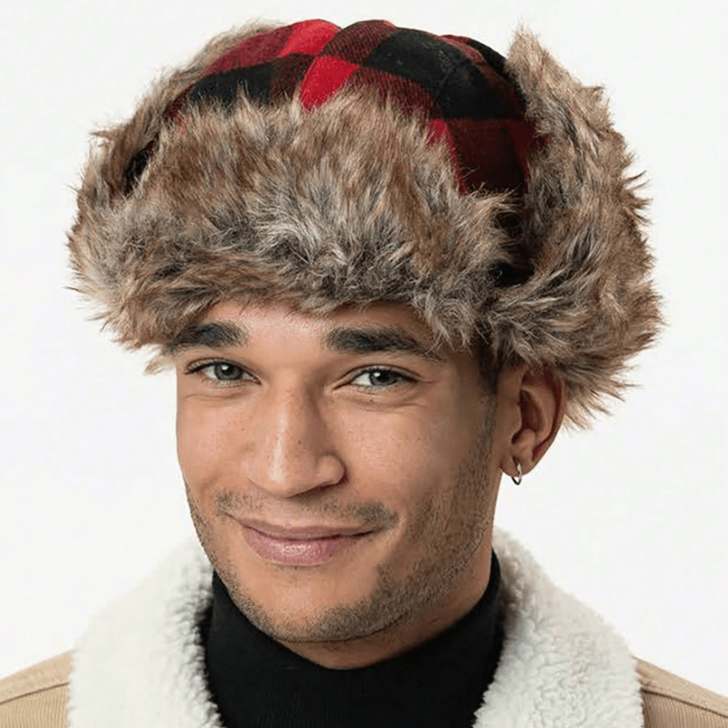 

Dual-tone Hat With Ear Flaps - For Winter Hunting