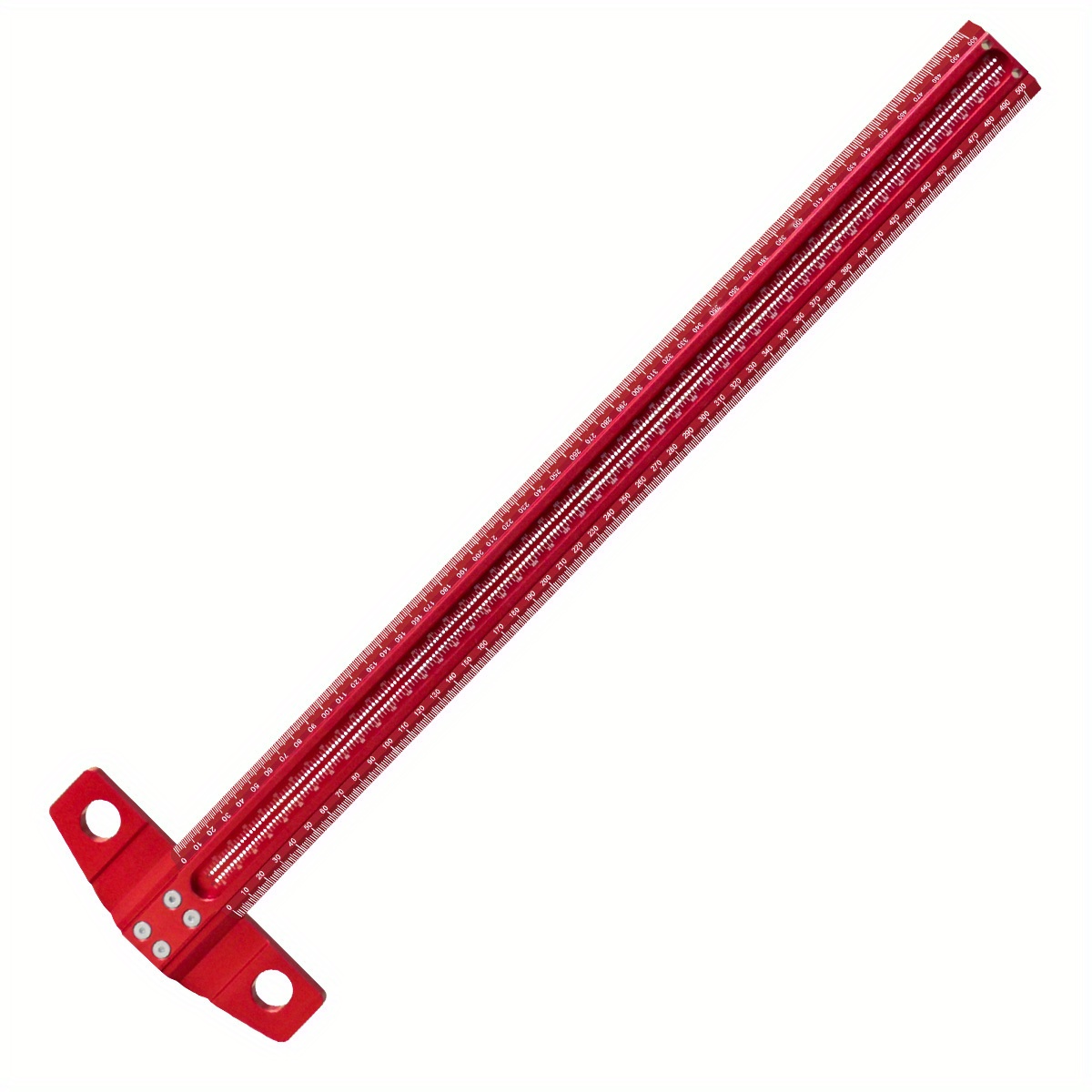 TEMU Precision Marking T-ruler Aluminum Alloy Woodworking Scribe Marking Gauge Deluxe Crossed-out Hole Scribing Ruler Measuring Tools