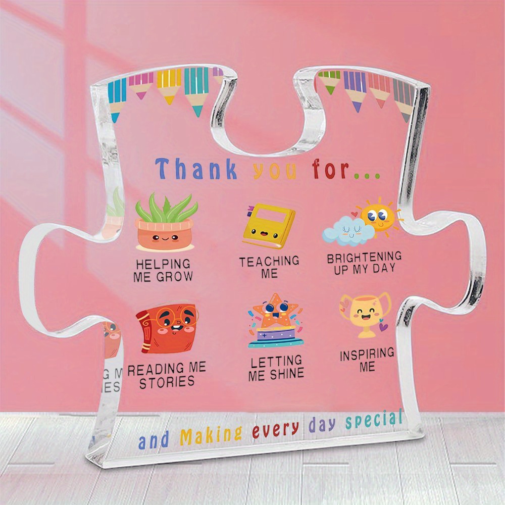   acrylic puzzle plaque perfect teacher appreciation gift for back to school birthdays holidays ideal for bedroom living room decor