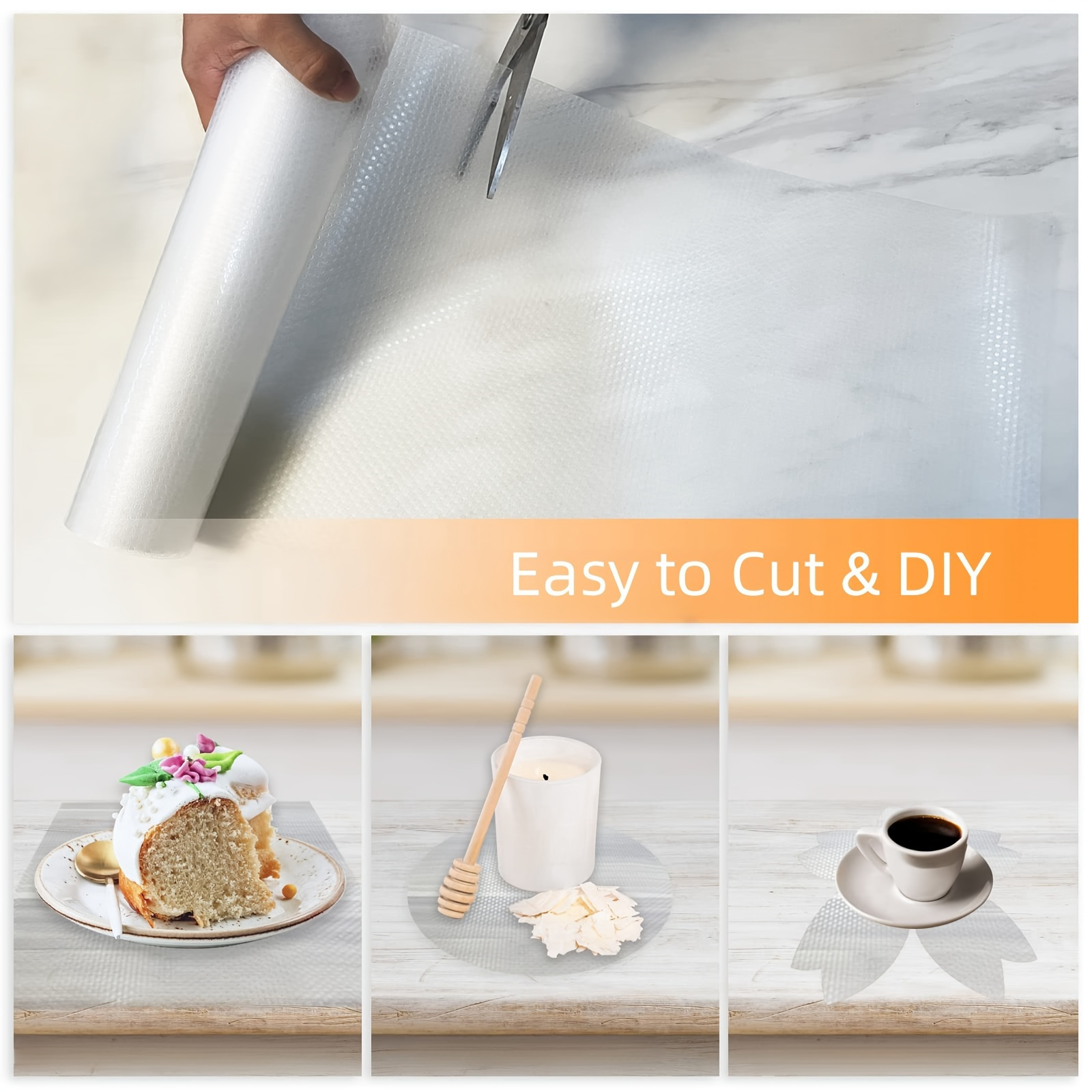 non slip plastic shelf liner roll for kitchen fridge table with daisy design multipurpose cabinet drawer mat 1 roll details 6