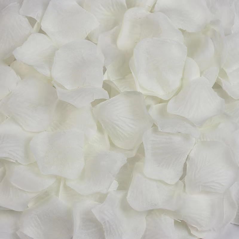 

4000 White Artificial Fake Rose Petals For Weddings - Sets, Engagements, Floral Decorations, Events, Parties, And Bulk Purchases