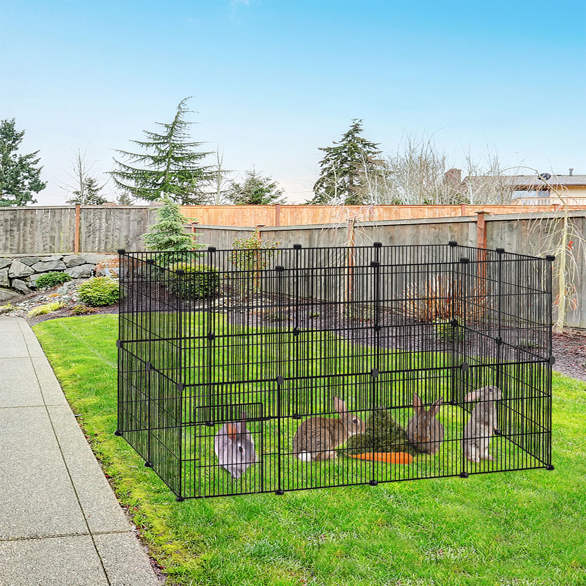 Outdoor Enclosure, Wire Enclosure For Rabbits, Diy Small Animal Enclosure, Guinea Pig Enclosure, , Small Animal Cage, Playpen, Rabbit Hutch For Indoor And Outdoor