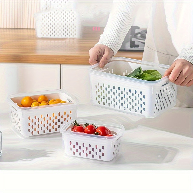 4pcs set bpa free leakproof food storage containers airtight seal for freshness ideal for meal   organization reusable stackable for fruits veggies meats   details 2