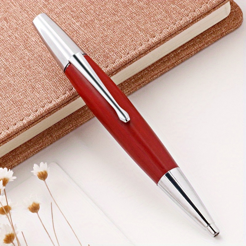 

Vintage-style Redwood Ballpoint Pen, Twist Closure, Medium Point, Oval-shaped Wooden Barrel, Ideal Writing Tool For Adults (14+), Elegant Gift For Classmates, Colleagues, Friends, And Family