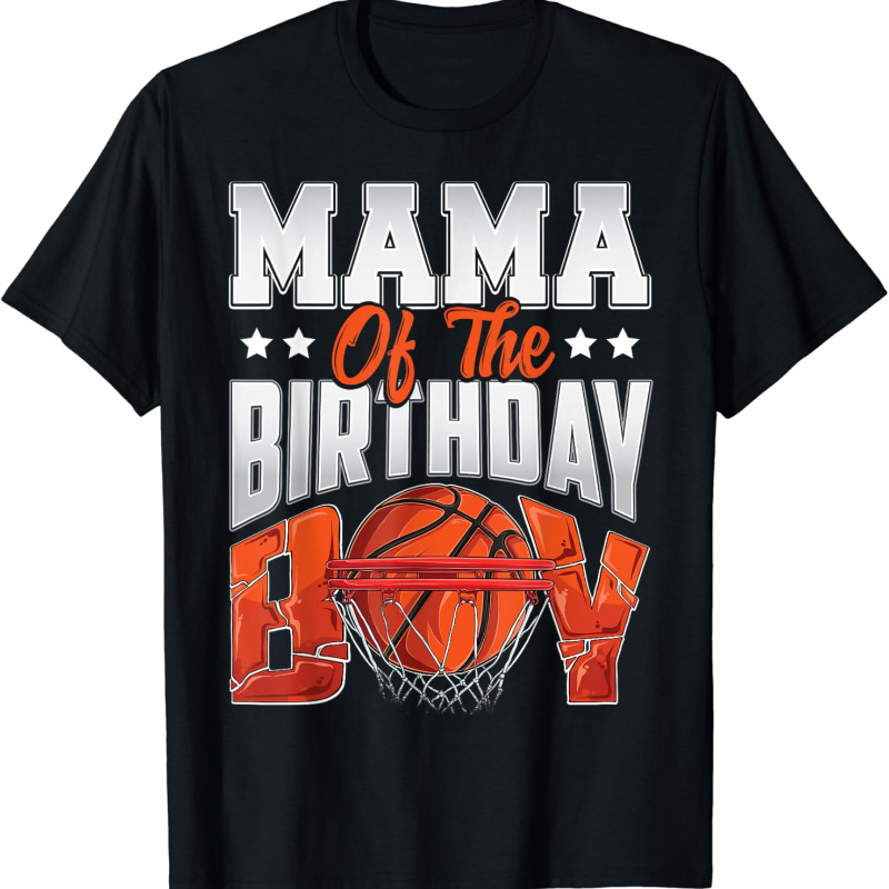 

Mama Basketball Birthday Boy Family Party T-shirt