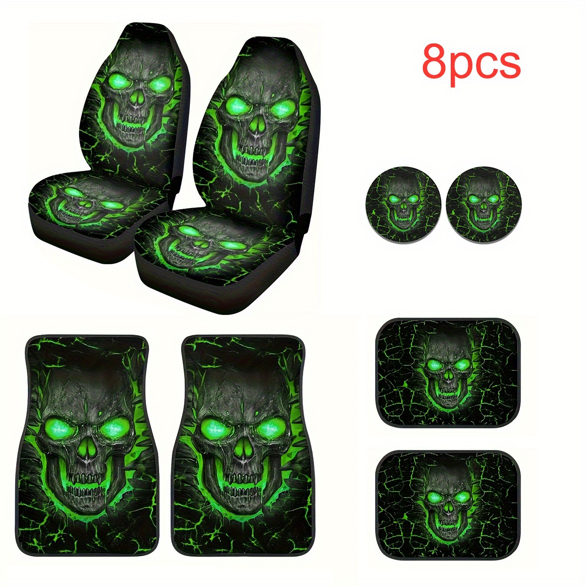

8pcs Car Set - Fit Seat Covers, & For , Suvs, Trucks - Polyester Decor
