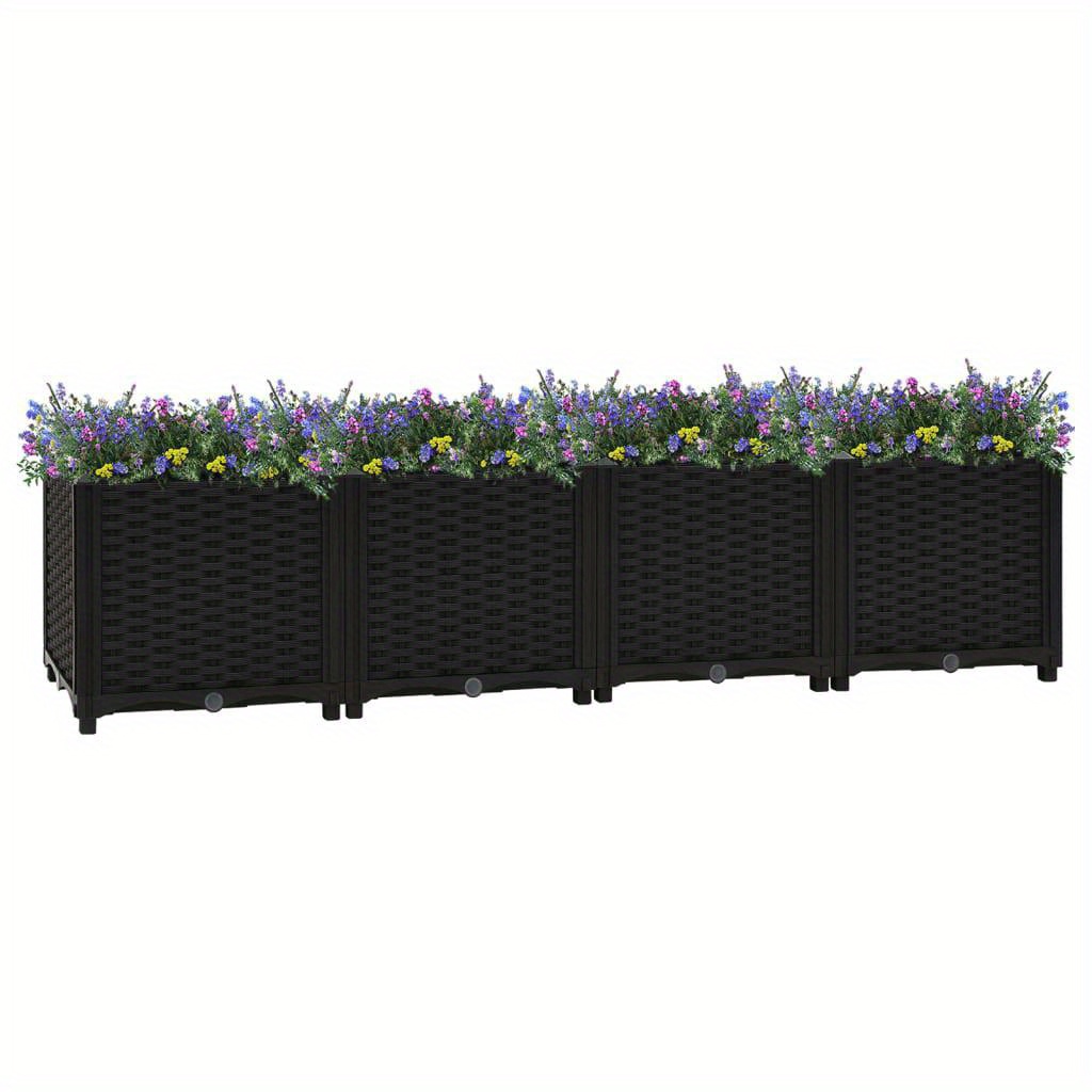 

Sturdy Outdoor Planter 160x48 Cm Polypropylene - Ideal For Deep And Wide Planting This Elegant Raised Bed Planter Is Perfect For Your Garden