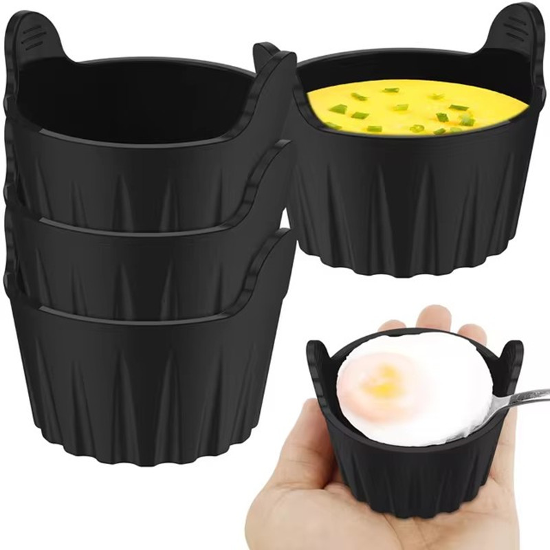4pcs Air Fryer Egg Mold Silicone Egg Poacher Reusable Microwave Egg Cooker Poached Egg Cups Egg Poacher Cups