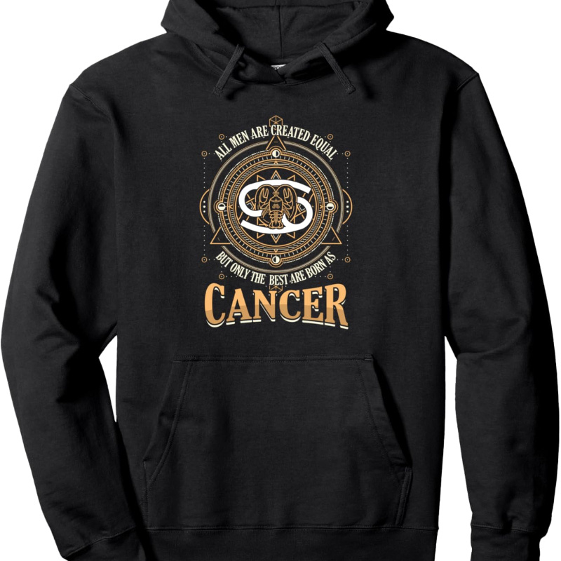 

Cancer Zodiac Sign Trendy Cotton Hooded Sweatshirt, Street Style Sweatshirt, Crew Neck Sweatshirt, Ultra Soft, Breathable, 4 Seasons Casual Hooded Sweatshirt, Perfect For Daily Wear, Casual Outings