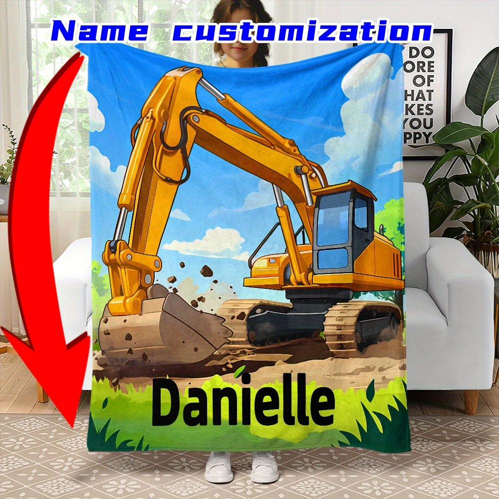 

Customizable Excavator & Flannel Blanket - , , And For , Bed, , - In Multiple