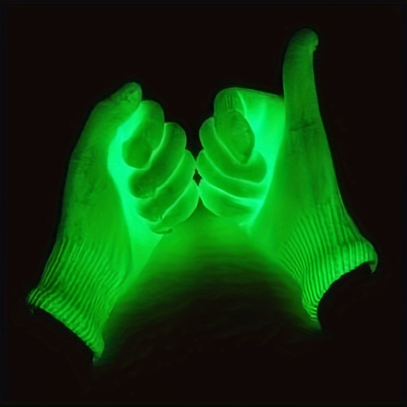 

3 Pairs High- Hand Covers, Fluorescent Green - Glow In Uv Light, Birthday Theme Party & Bar Props, No Electricity Required, Ideal For Christmas, , Thanksgiving Party Decorations & Supplies