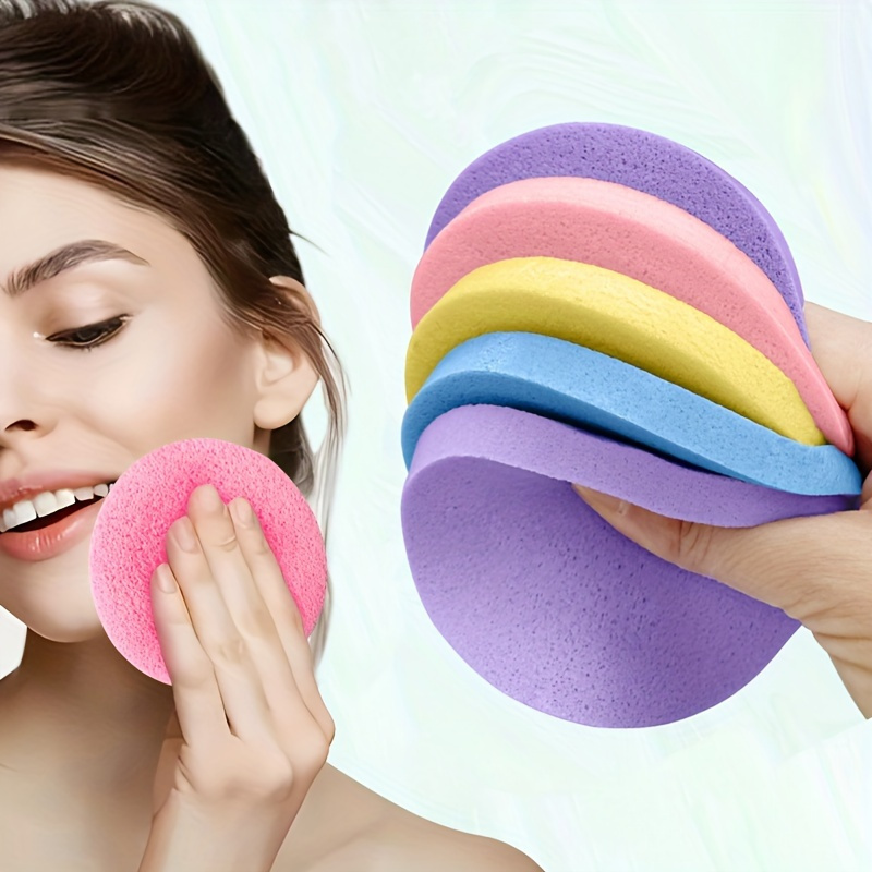 

24-pack Facial Cleansing Sponges, -free, Portable Compressed Foam Makeup Remover Pads, Exfoliating Skin Care, Types, Face Cleaning Pads