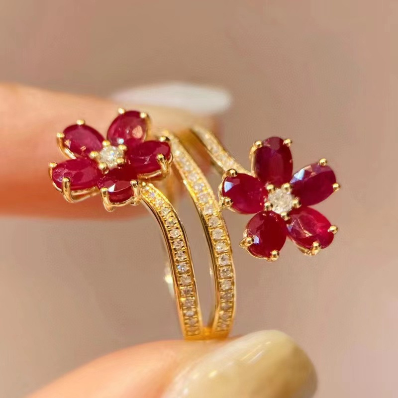 TEMU 1pc Vintage Synthetic Cubic Zirconiaia Opening Adjustable Banquet Wear Jewelry, For Teenager