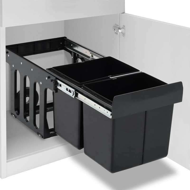 

Pull-out Built-in Trash Can With Soft-close Mechanism - Drawer Style Kitchen Garbage Bin For Seamless