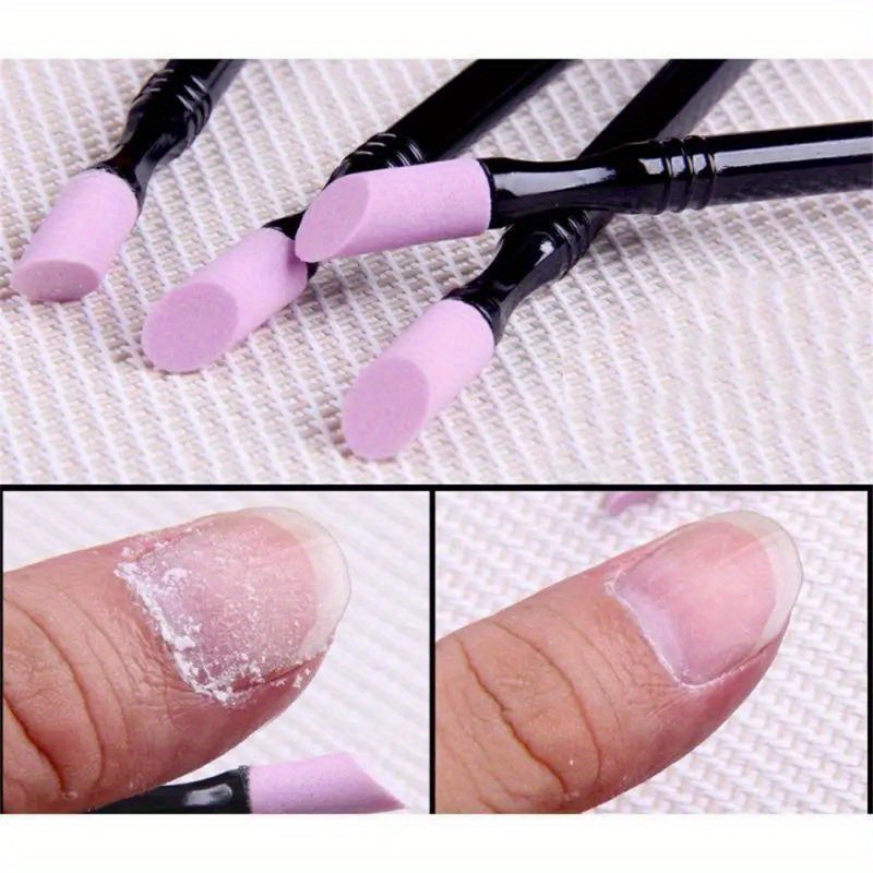 4pcs Quartz Cuticle Remover And Dead Skin Pusher Set - Double-Ended Manicure Tool for   Smooth Nails