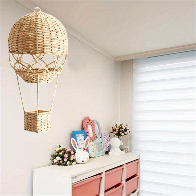 bohemian rattan hot air balloon wall decor no Temu Georgia