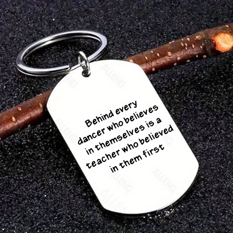 

Alleng Stainless Steel Keychain, Inspirational Dancer Appreciation Accessory, Teacher's Day Gift For Dance Instructors