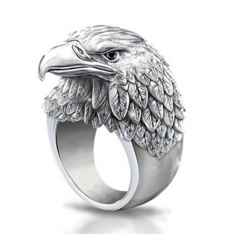 

1 Piece Of Men's Retro 3d Alloy Eagle Ring Punk Gothic Engagement Gift Jewelry Ring