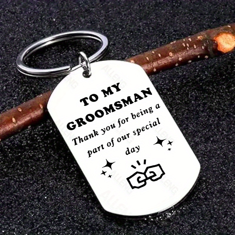 

Steel Keychain - Groomsmen & For Man For Weddings, Birthdays, Anniversaries & You Presents