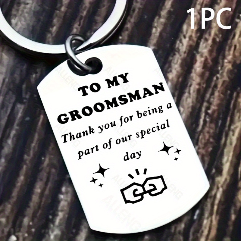 TEMU Stainless Steel Keychain - Groomsmen & For Weddings, , Anniversaries & You Presents