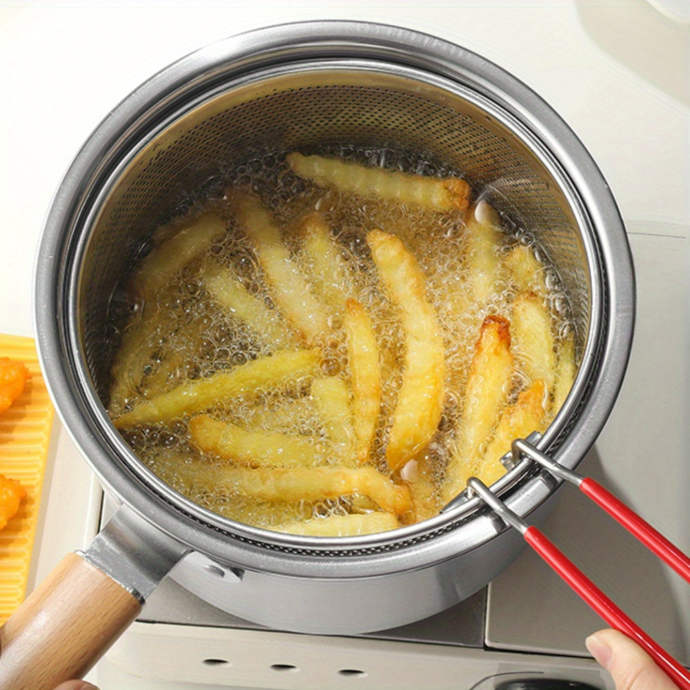 

Stainless Steel Cookware Set With Glass Lid & Frying Basket - , , Noodles, Milk, Steaming - Compatible With Induction & Gas