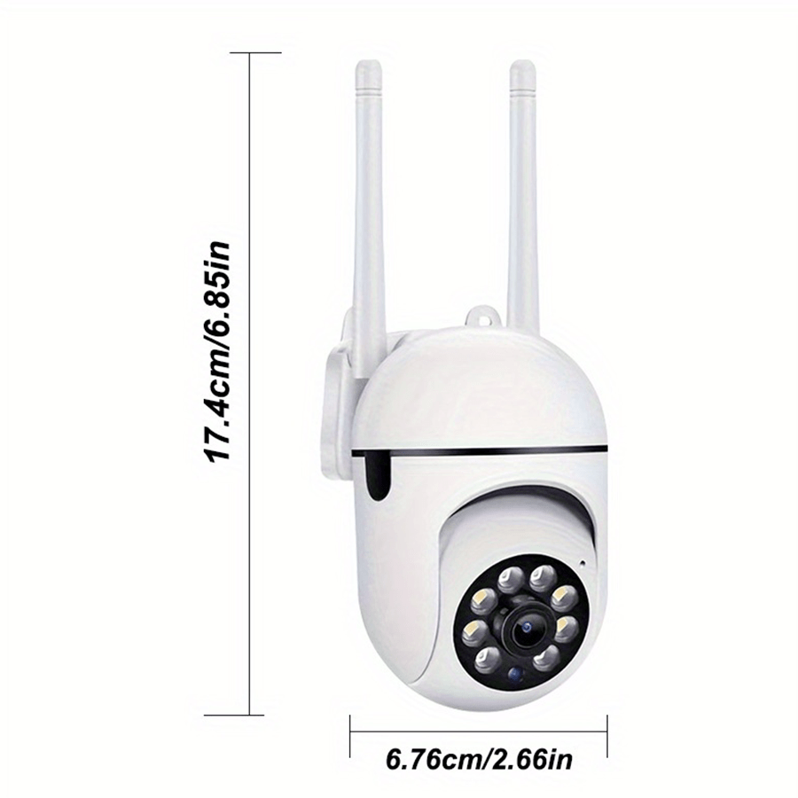 1pc 3mp high definition wi fi smart   camera 355 pan tilt   color night vision two way audio pet movement tracking indoor outdoor wireless motion detection real time application viewing details 1