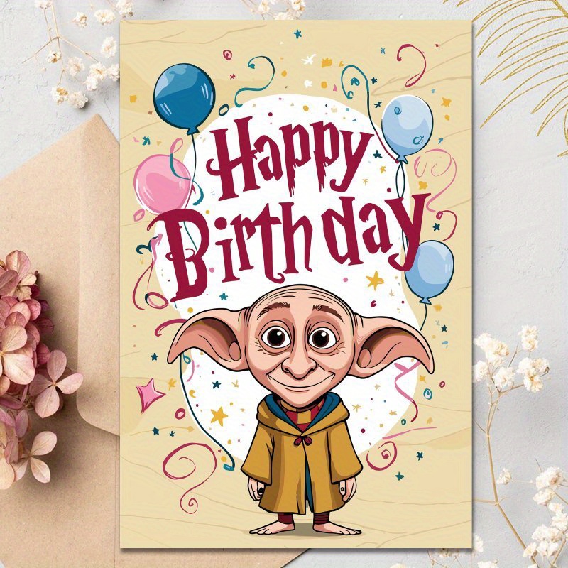 

1pc Wizard-themed Funny Birthday Greeting Card, Unique, Humorous Celebration Card , Family, Men, Women, With Ideal For Christmas, Thanksgiving, Halloween