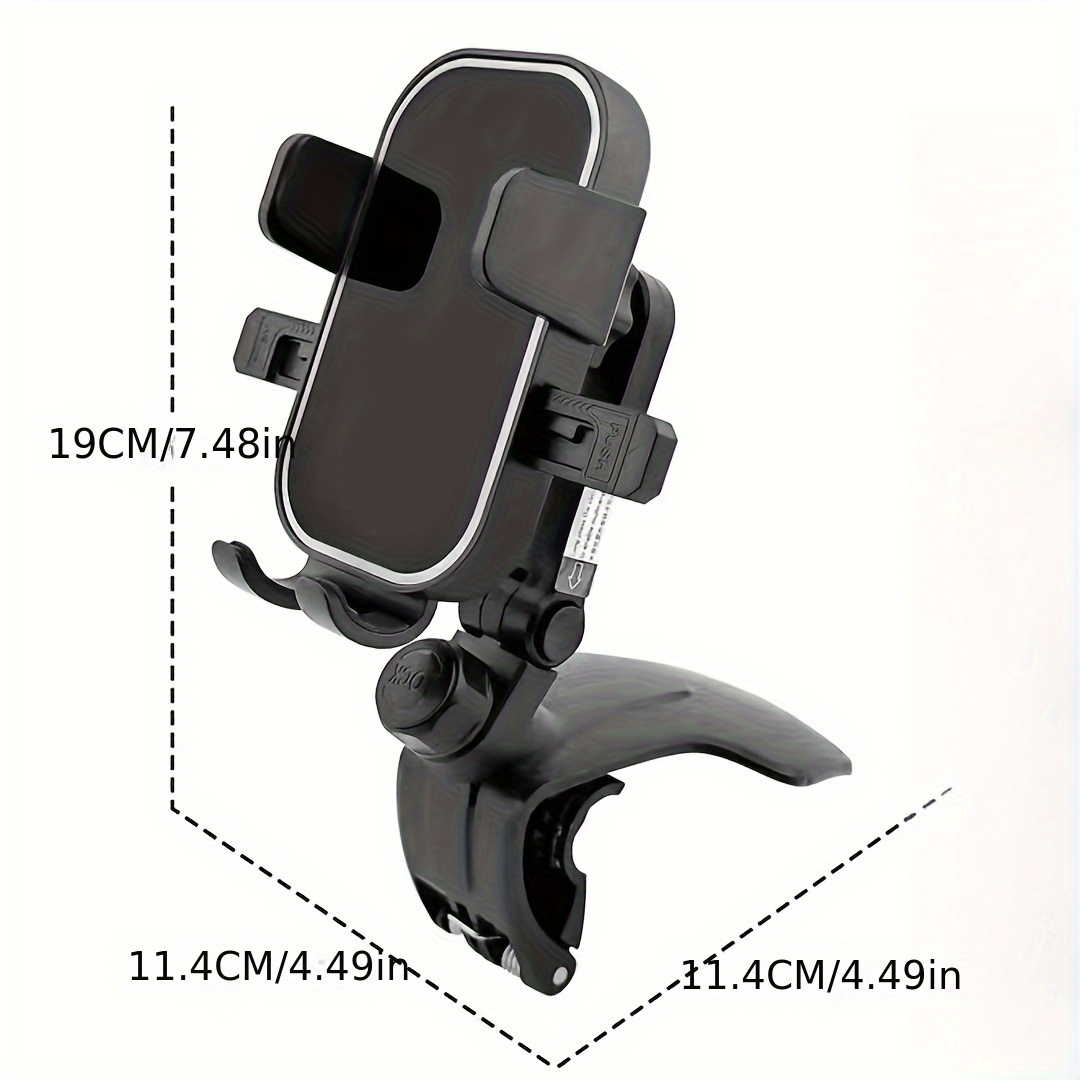 TEMU 2024 Car Phone Stand - Multi-functional Center Console Stand, Universal Anti-shake Navigation Stand, 360° Rotation, Suitable For All Phones