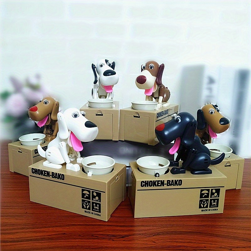 

Money-eating Dog Penny Bank - Novelty Abs Resin Savings Box In Khaki, White, Black