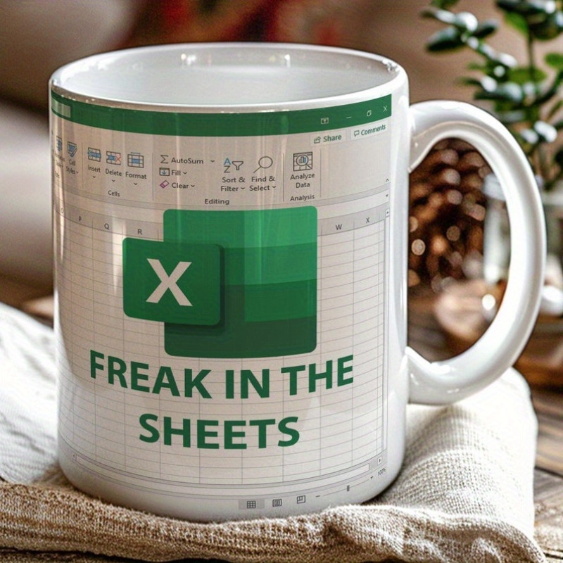 

Funny Excel 11oz Coffee Mug, Perfect Gift For Accountants, Data , , & Tax Professional, Freak In The Sheets Coffee Mug, Unique Ceramic Coffee Mug, Perfect Gift For Your Witty Friends And Colleagues