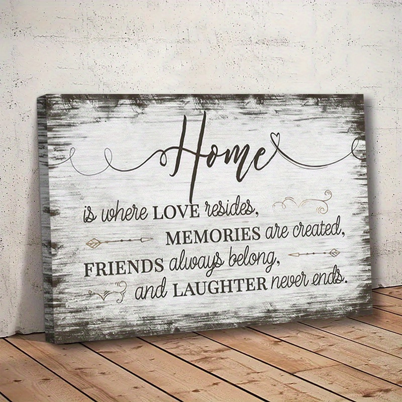 

1pc 40x60cm/ 16*24in Wooden Framed Rustic Farmhouse Wall Art - Home , Love Resides Poster, Framed Wall Prints, Housewarming Gift, Rustic Chic Decor, Farmhouse Love Signs, Wall Art P