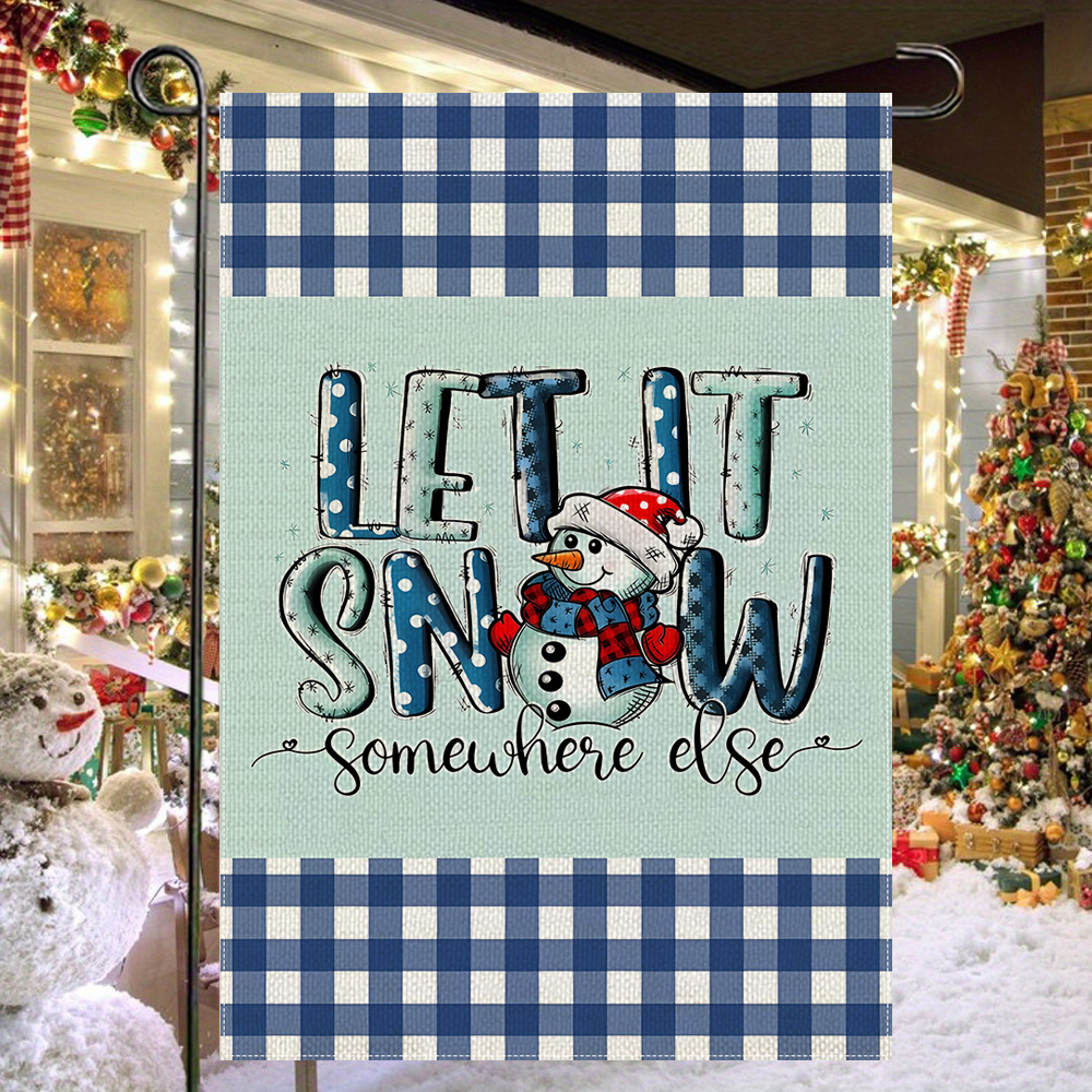 

Let It Snow Double-sided Winter Garden Flag - Fits Most Garden Flag Stands, 12x18in, Resistant To Weathering