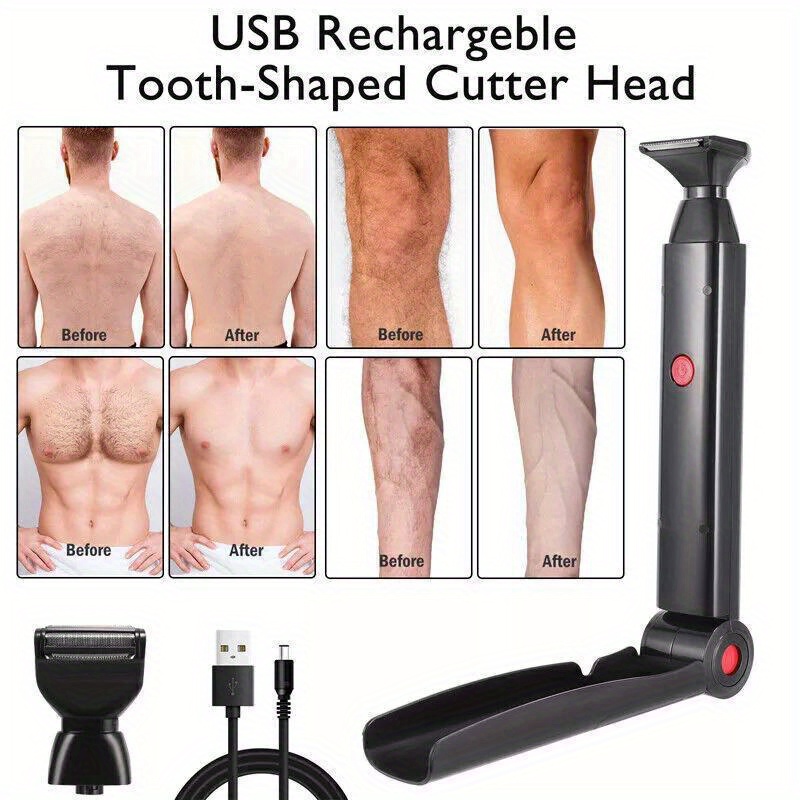 180 foldable electric back shaver for men long handle body hair removal   Product details 3